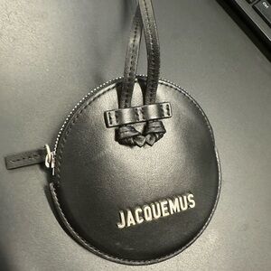 Jacquemus LE PITCHOU Black Leather Coin purse